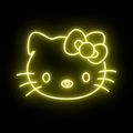 Letrero de neón de Hello Kitty