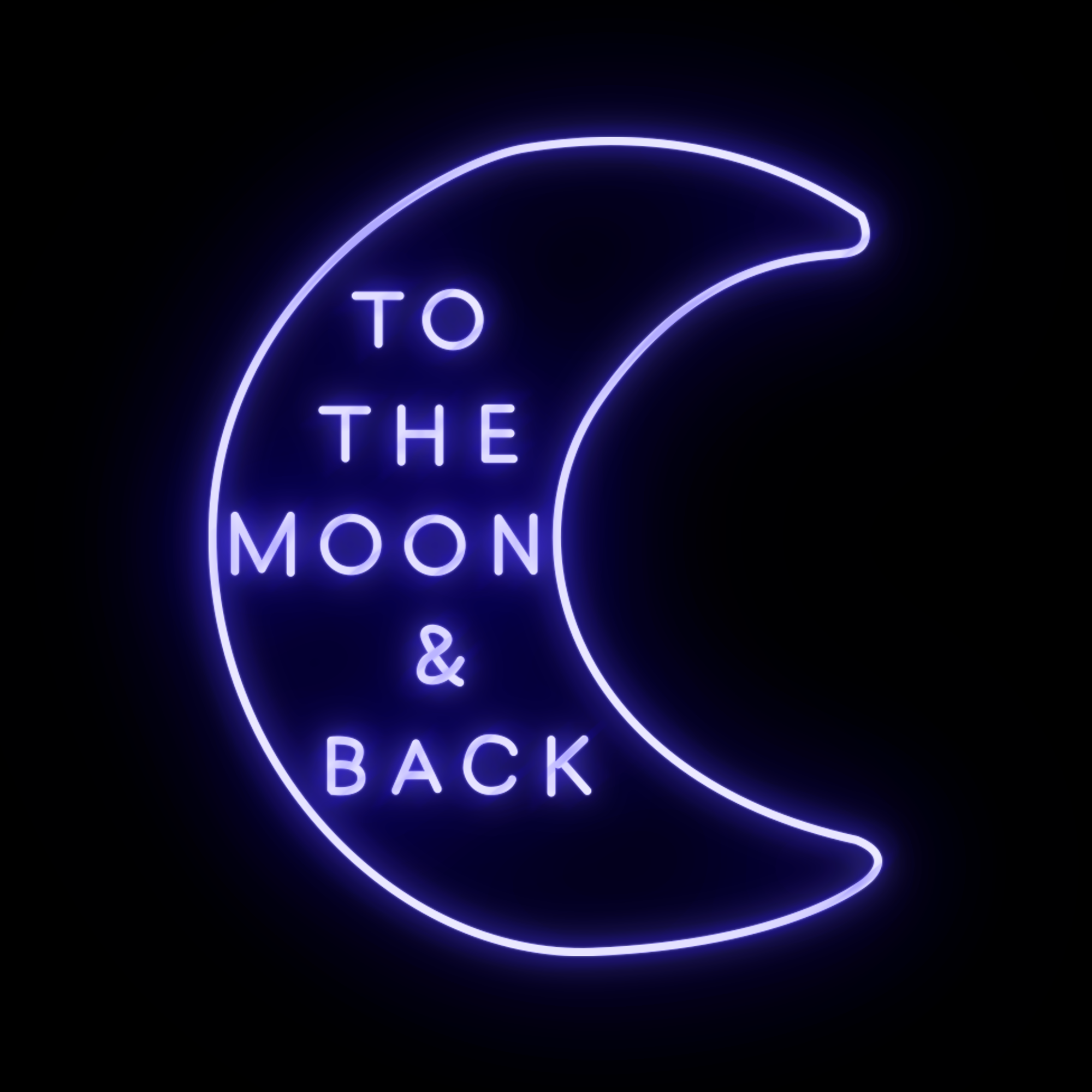 To the Moon & Back Wedding Neon Sign