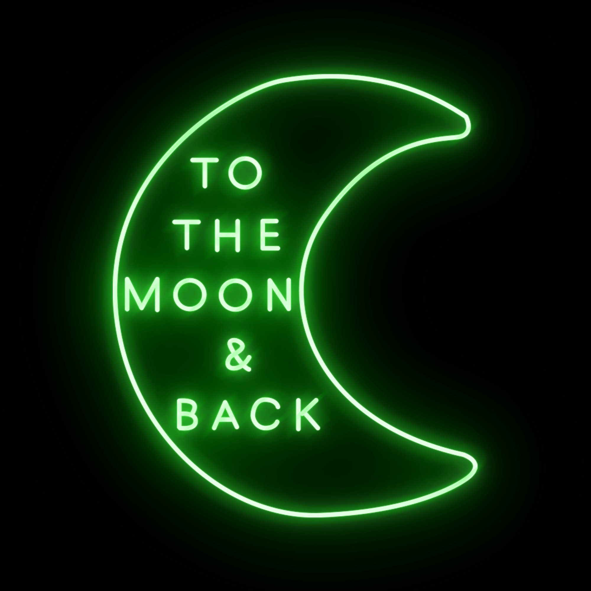 To the Moon & Back Wedding Neon Sign