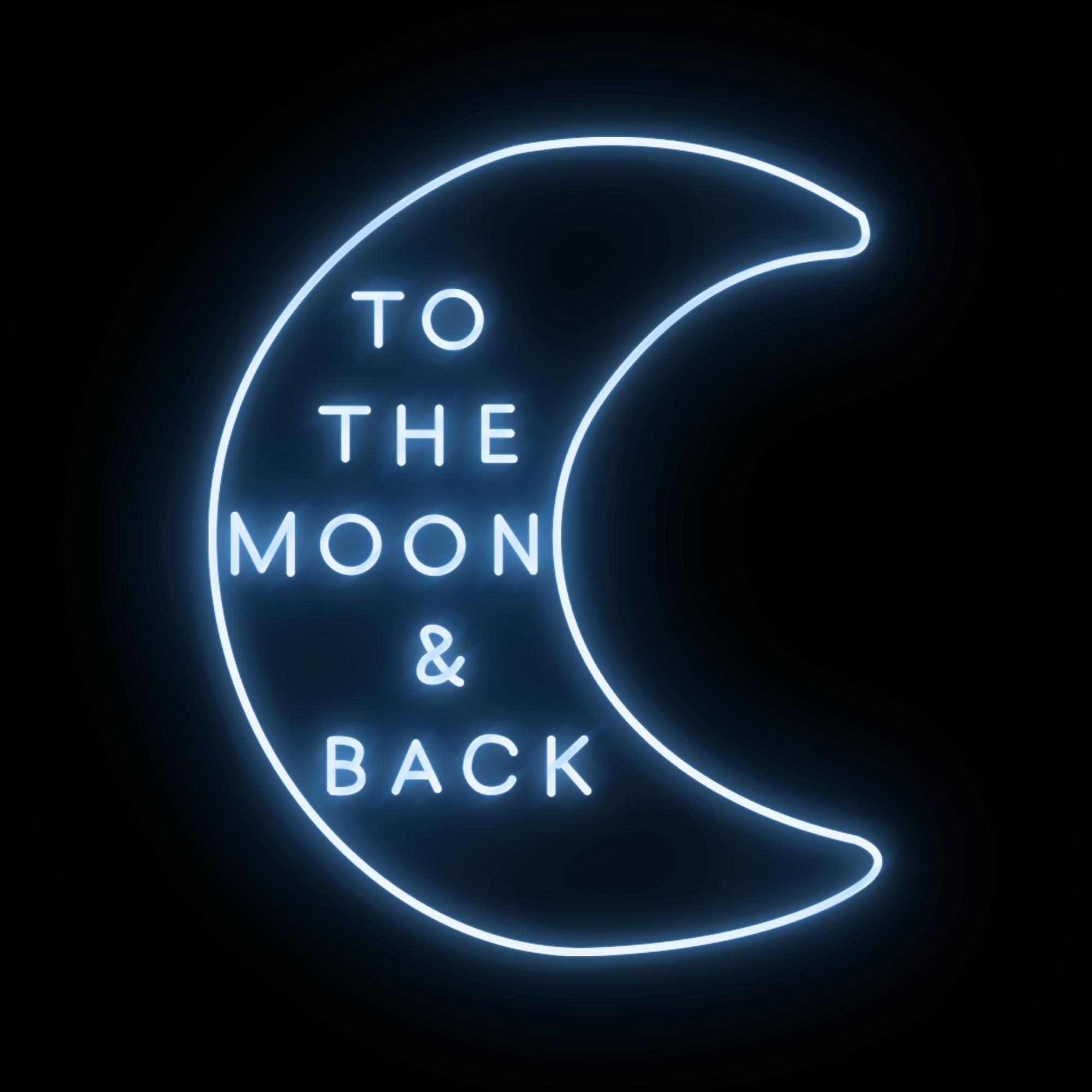 To the Moon & Back Wedding Neon Sign