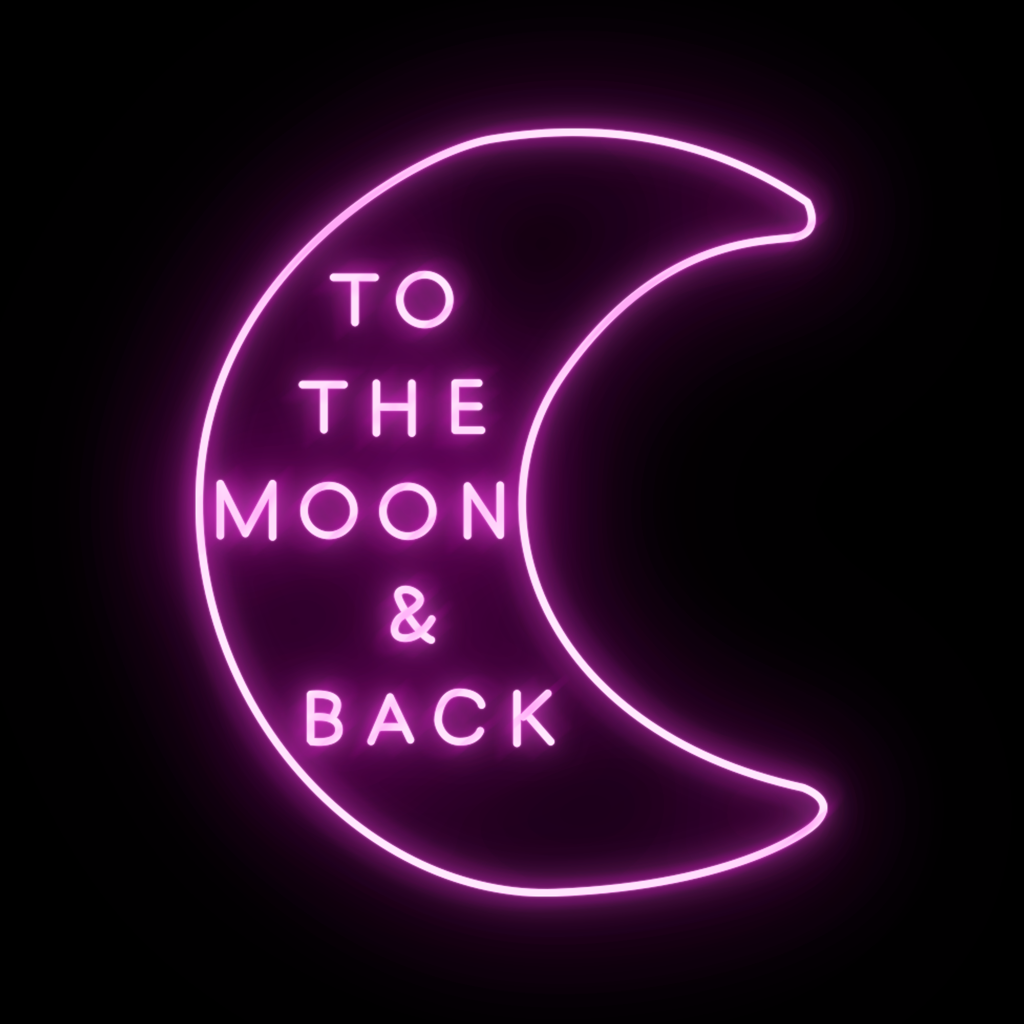 To the Moon & Back Wedding Neon Sign