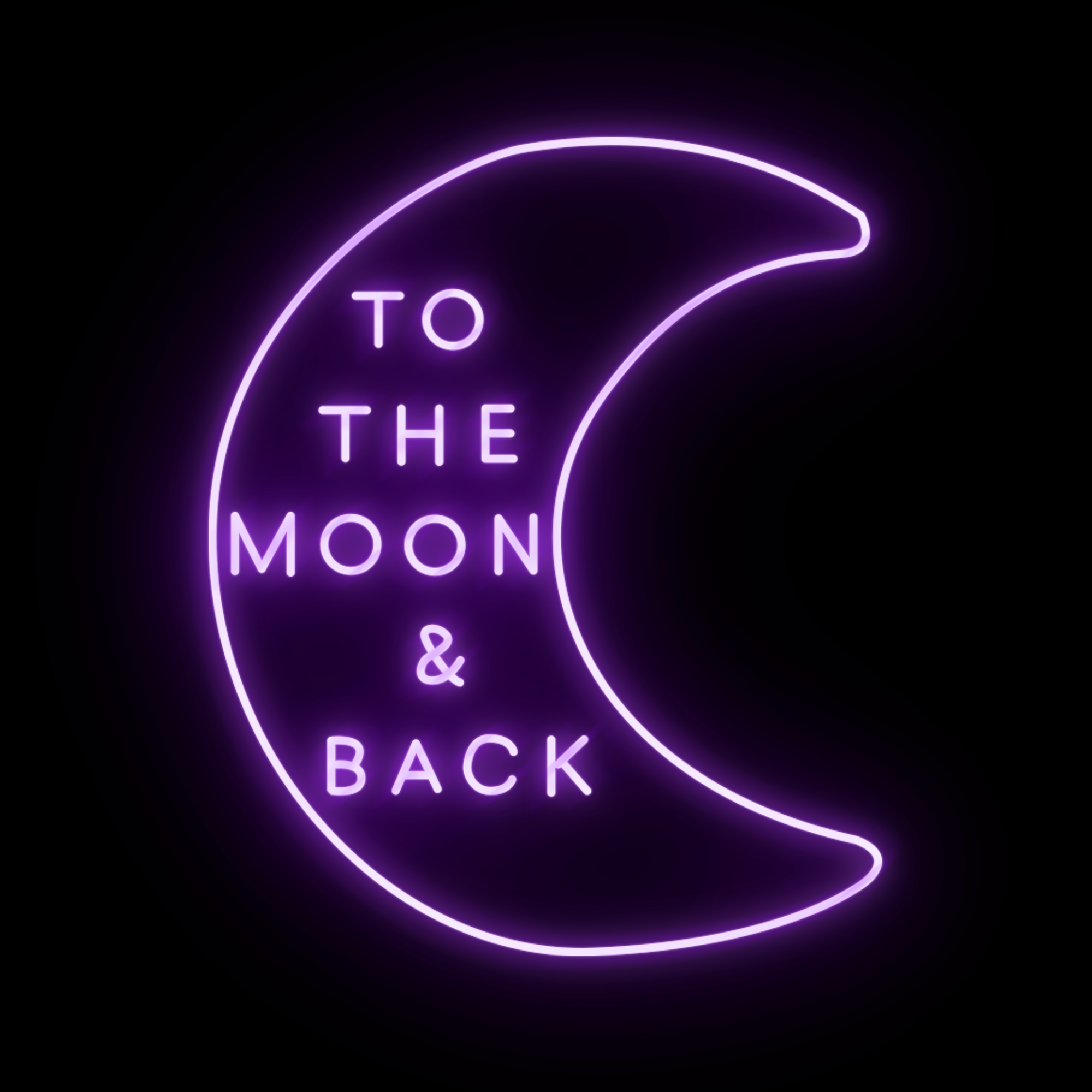 To the Moon & Back Wedding Neon Sign