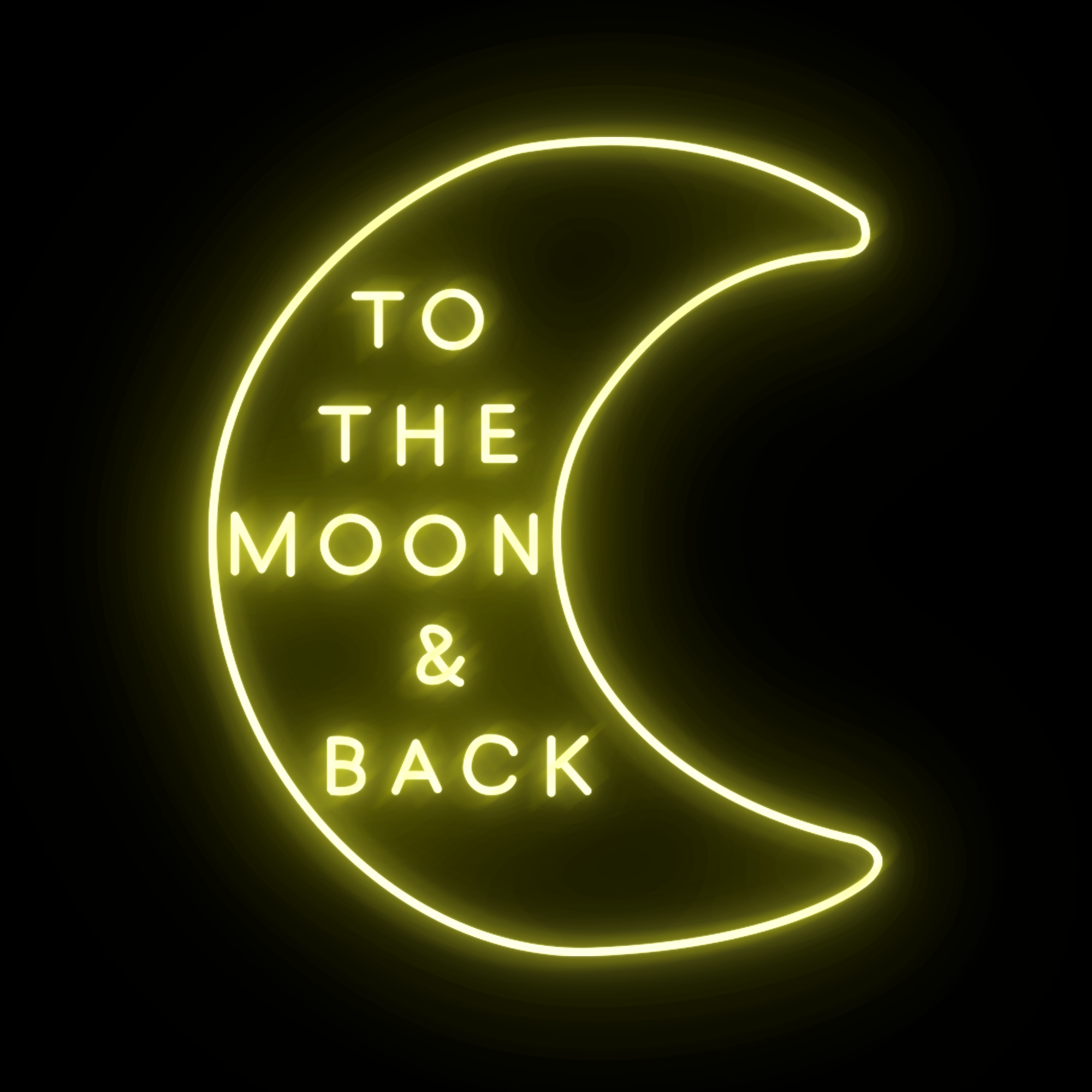 To the Moon & Back Wedding Neon Sign
