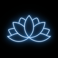 Letrero de neón de Lotus Wellness Yoga