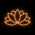 Letrero de neón de Lotus Wellness Yoga