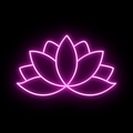 Letrero de neón de Lotus Wellness Yoga