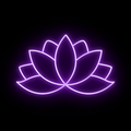 Letrero de neón de Lotus Wellness Yoga