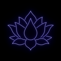 Letrero de neón de Lotus Yoga