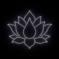 Letrero de neón de Lotus Yoga