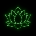 Letrero de neón de Lotus Yoga