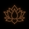 Letrero de neón de Lotus Yoga