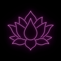 Letrero de neón de Lotus Yoga