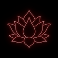 Letrero de neón de Lotus Yoga