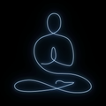 Letrero de neón de estudio de yoga