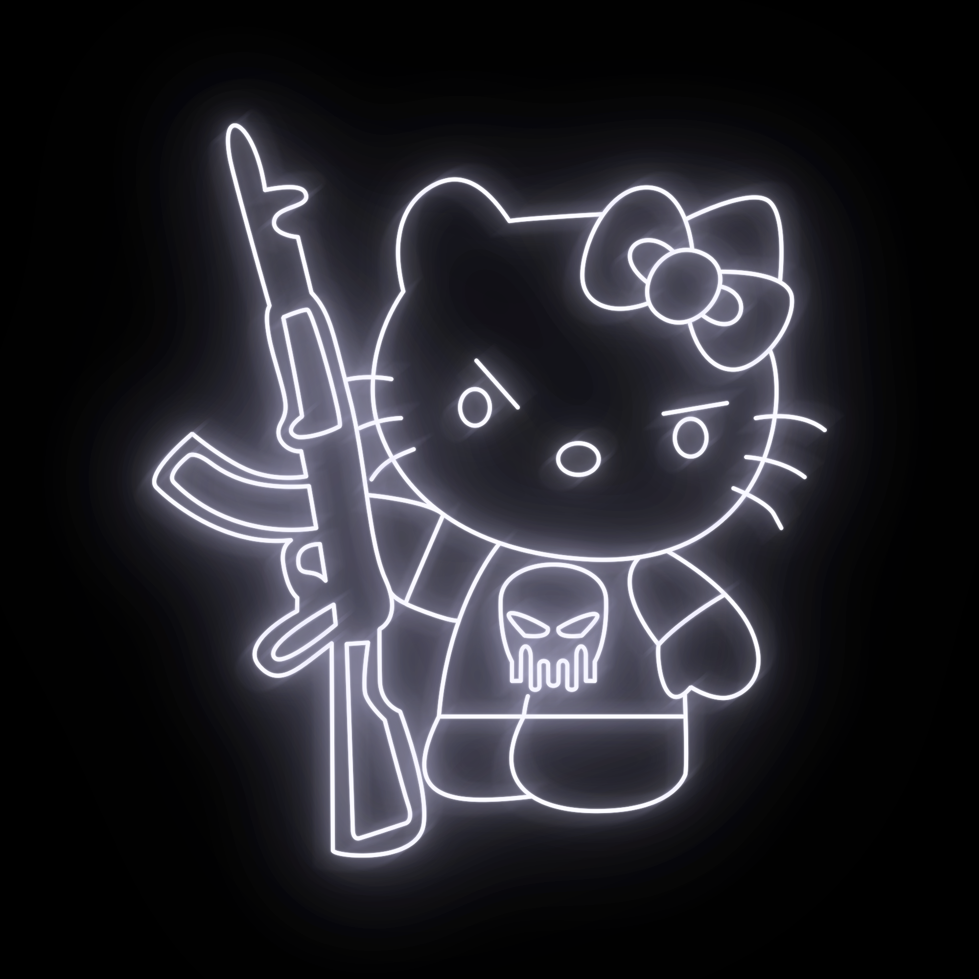 Letrero de neón LED Hello Kitty de AK - Sueños de neón