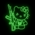 Letrero de neón LED Hello Kitty de AK - Sueños de neón