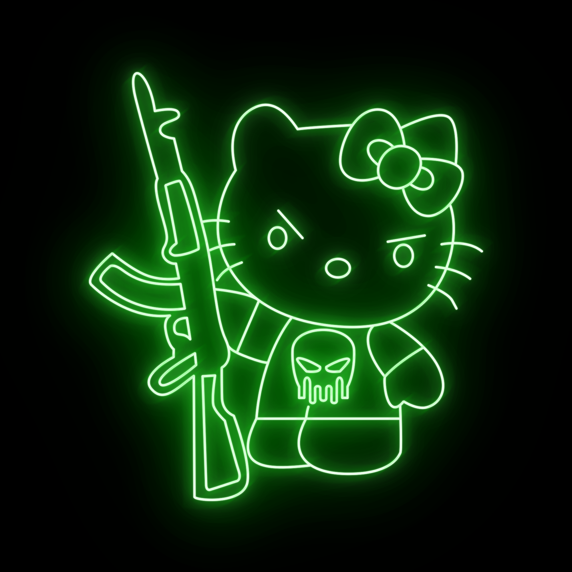 Letrero de neón LED Hello Kitty de AK - Sueños de neón