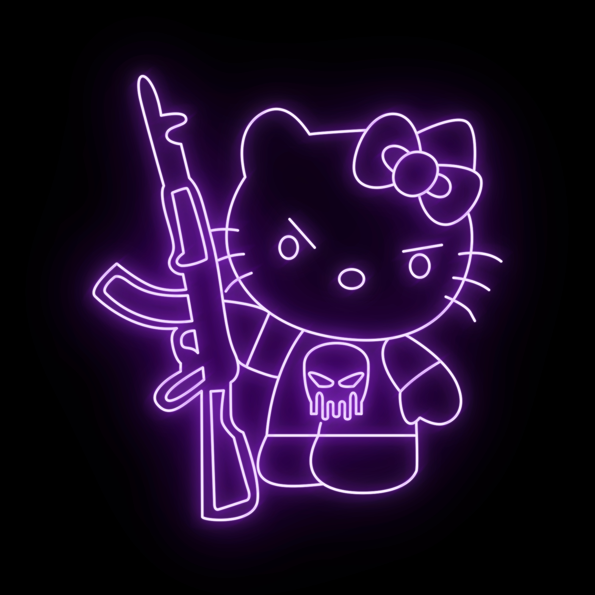 Letrero de neón LED Hello Kitty de AK - Sueños de neón