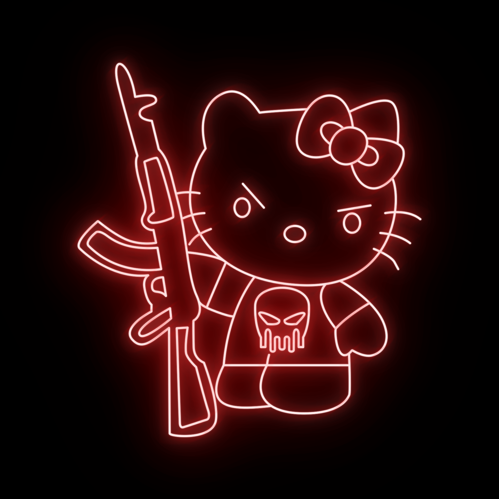 Letrero de neón LED Hello Kitty de AK - Sueños de neón