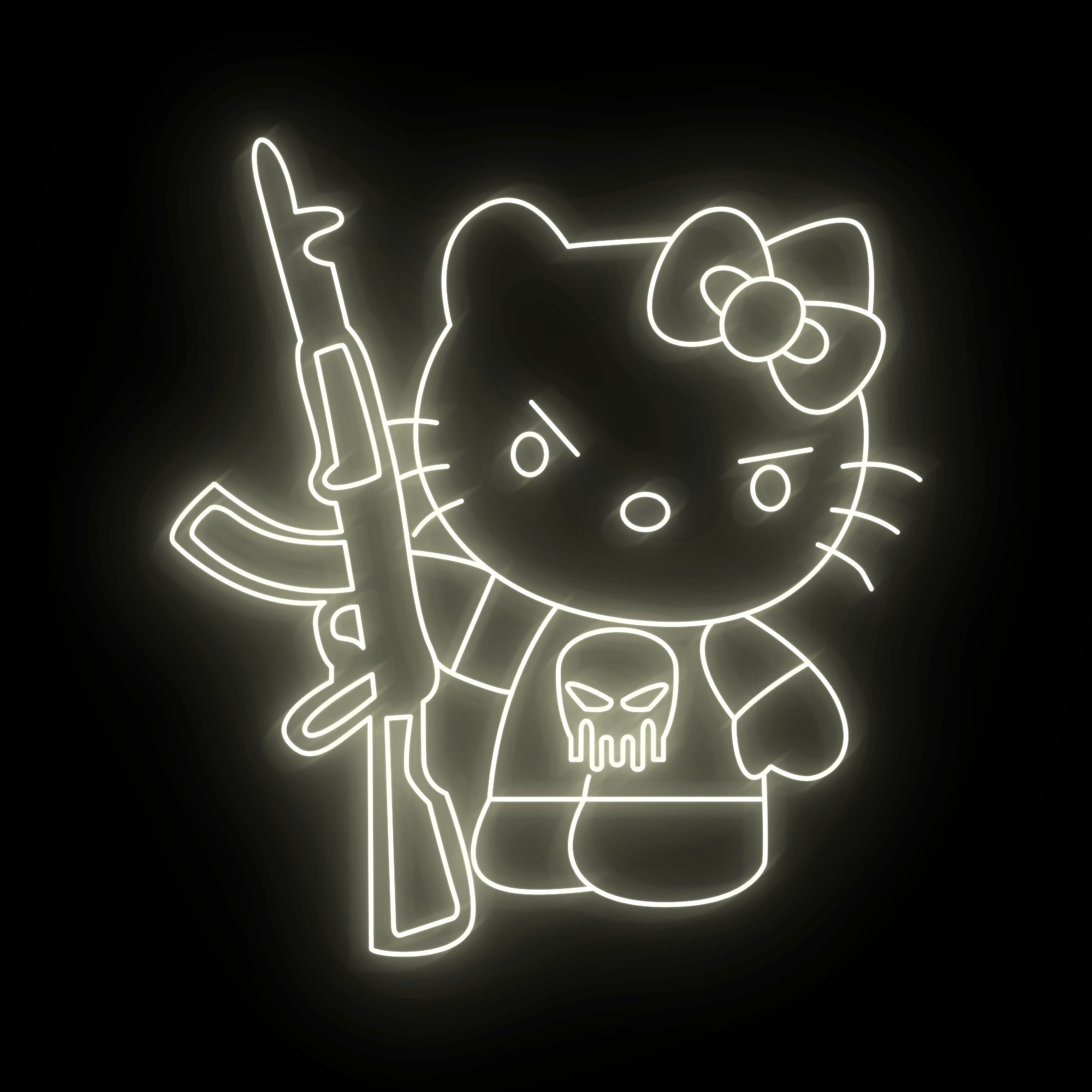 Letrero de neón LED Hello Kitty de AK - Sueños de neón