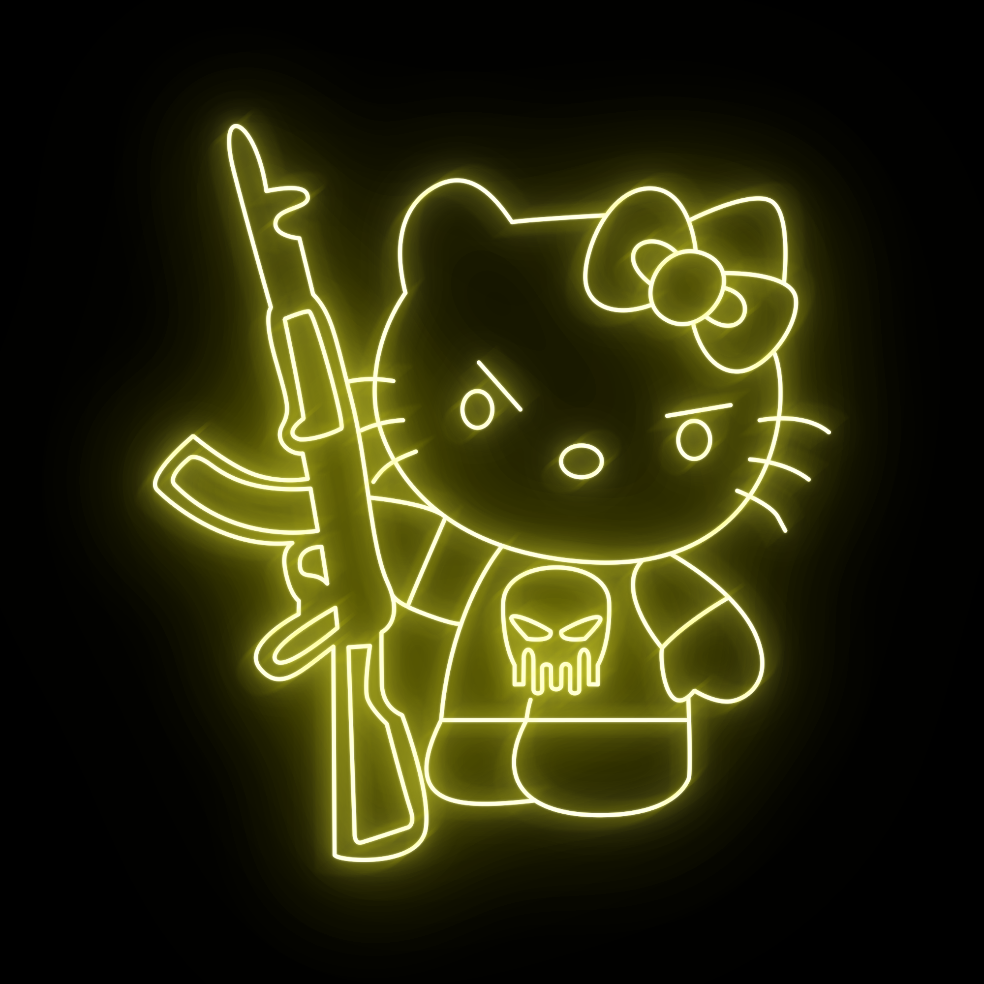 Letrero de neón LED Hello Kitty de AK - Sueños de neón