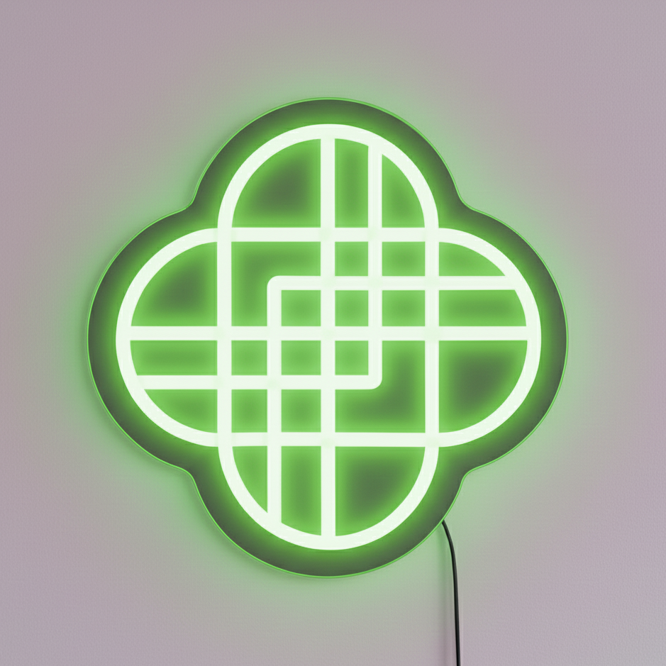 KPop Demon Hunters Huntrix Green Logo Neon Sign