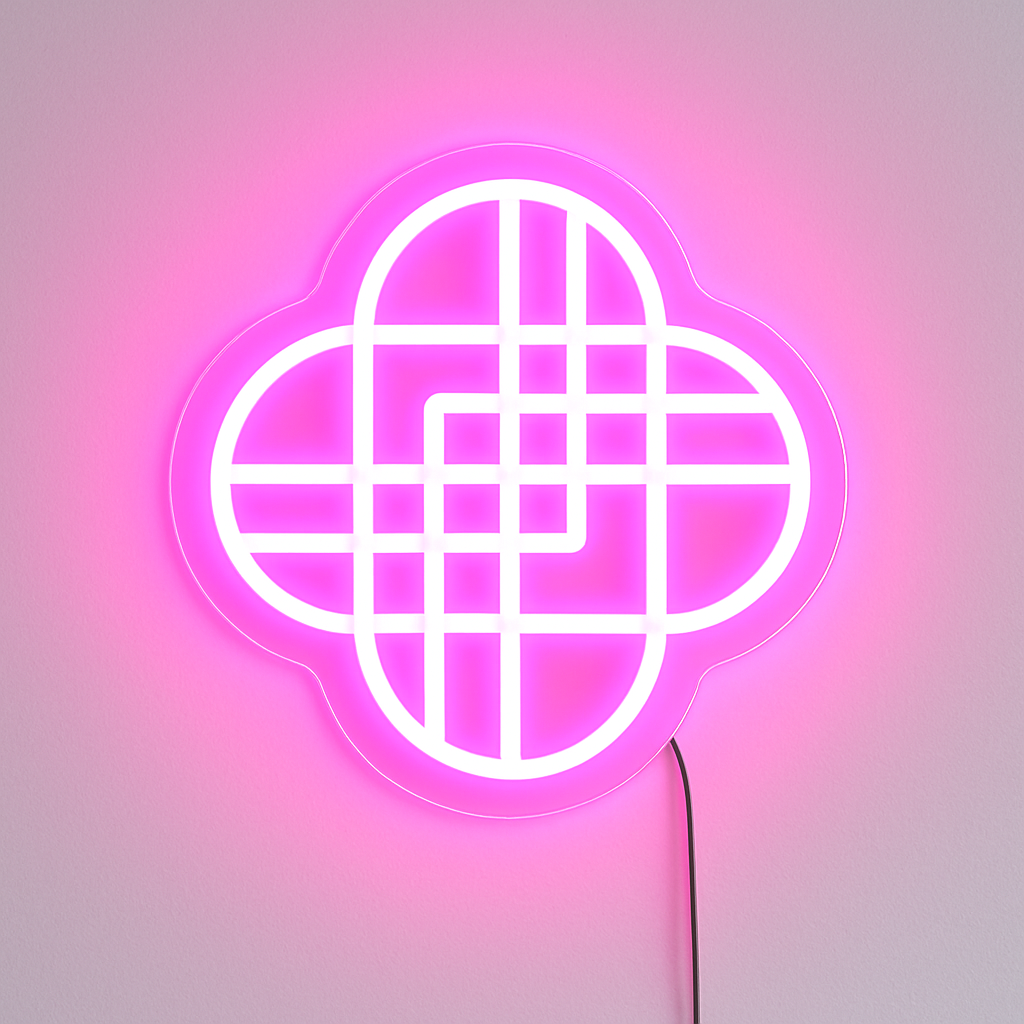 KPop Demon Hunters Huntrix Pink Logo Neon Sign