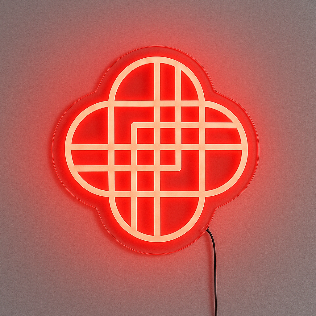 KPop Demon Hunters Huntrix Red Logo Neon Sign