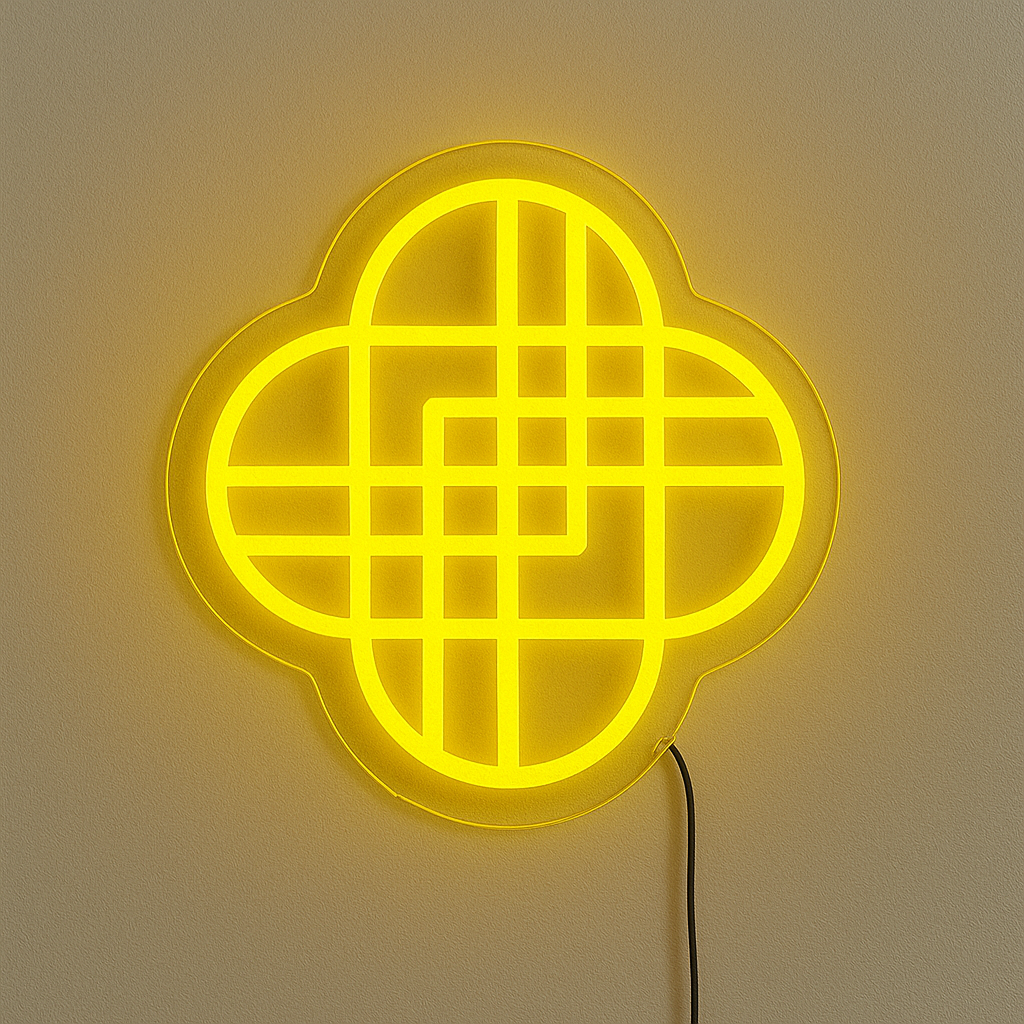 KPop Demon Hunters Huntrix Yellow Logo Neon Sign