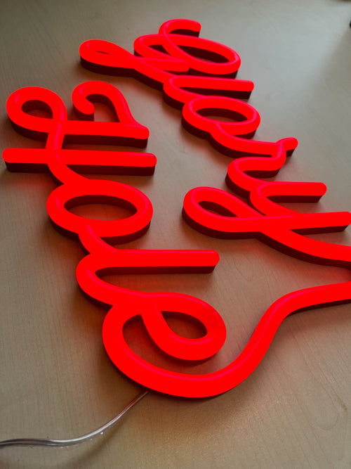 Red neon outdoor waterproof sign