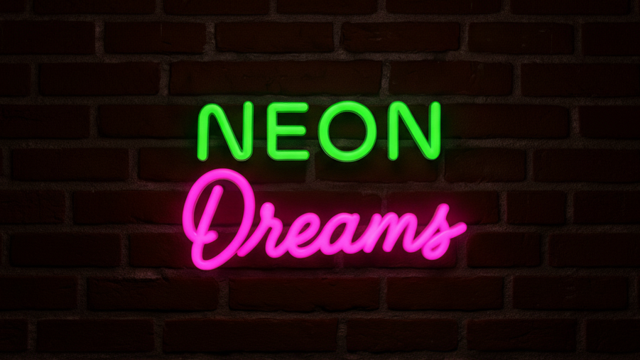 acrylic neon sign waterproof hardwired wall mounted