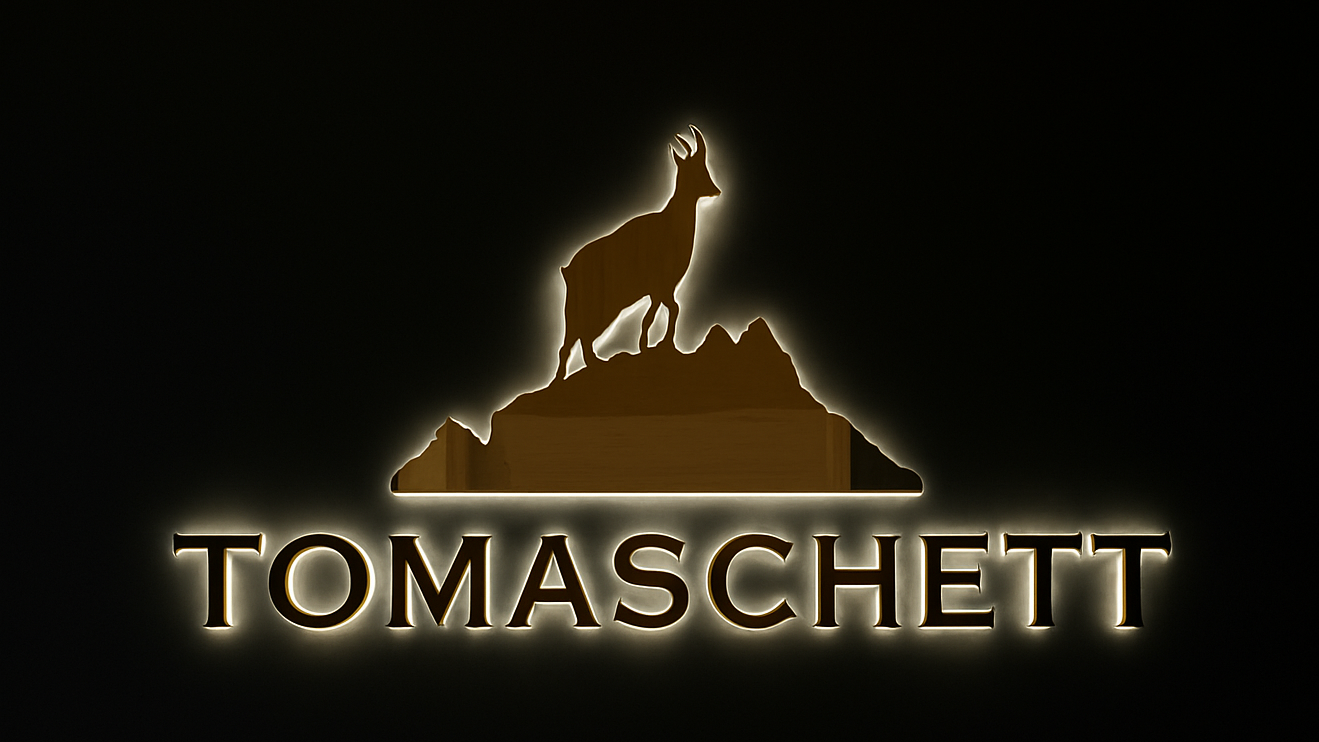 backlit led sign gold metal