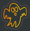 Letrero de neón de fantasma de Halloween para interiores