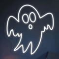 Letrero de neón de fantasma de Halloween para interiores
