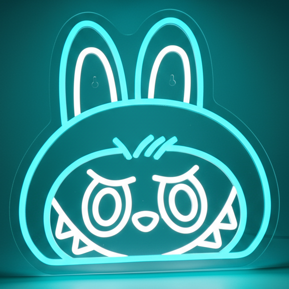 Labubu Neon sign kawaii style